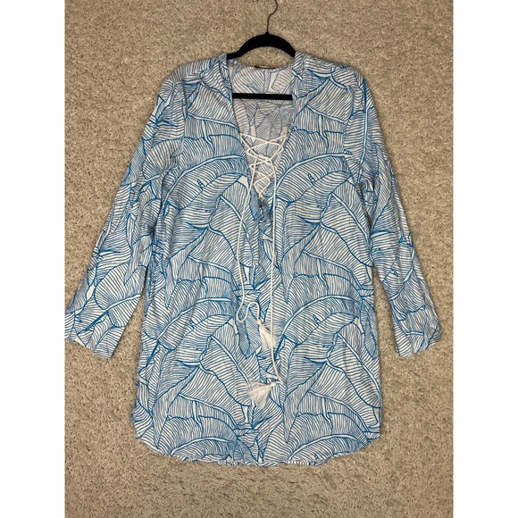 Charlie Holiday Other - Charlie Holiday Swim Dress Cover Up Womens 6 Lace Up Beach Resortwear Vacation